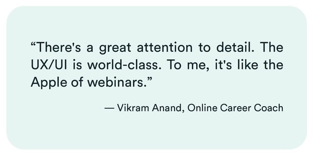 Témoignage de Vikram Anand sur le eWebinar