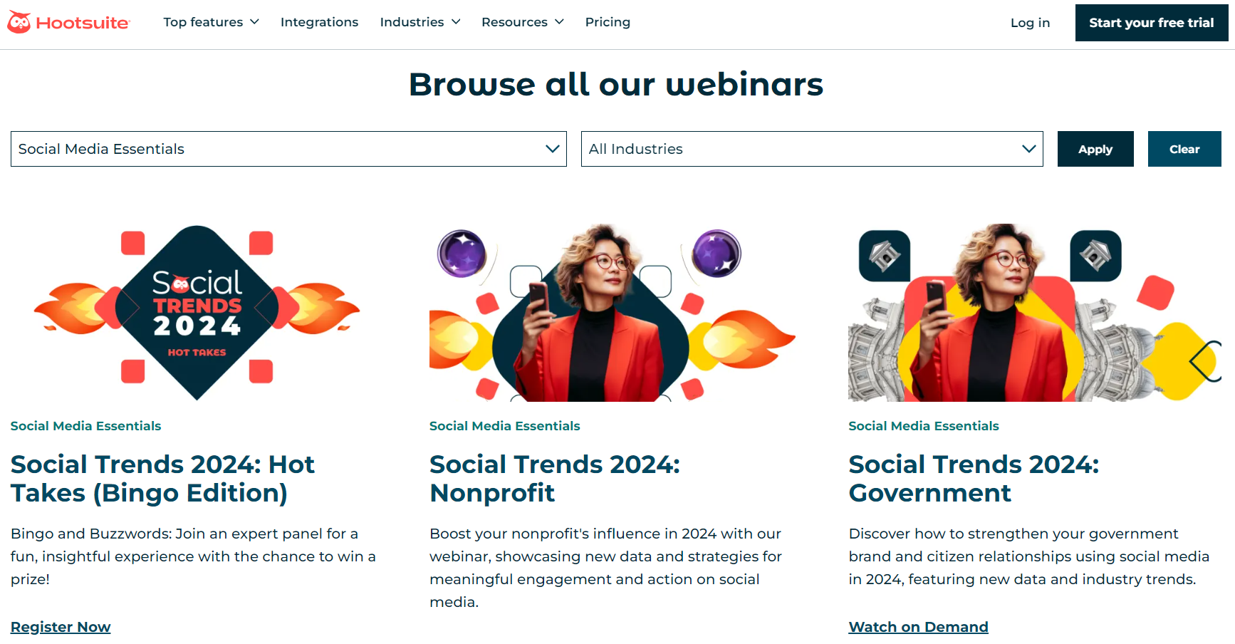 Hootsuite-webinaires