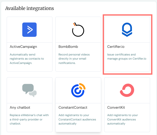 certifier available instructions