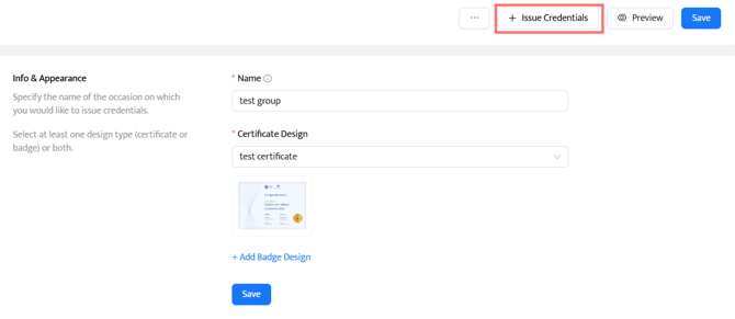 certifier issue credentials