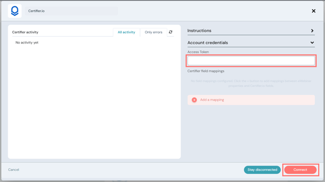 connect certifier instructions