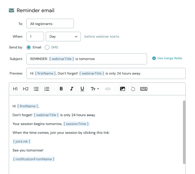 notifications - éditeur