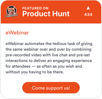 eWebinar Interaction avec Product Hunt