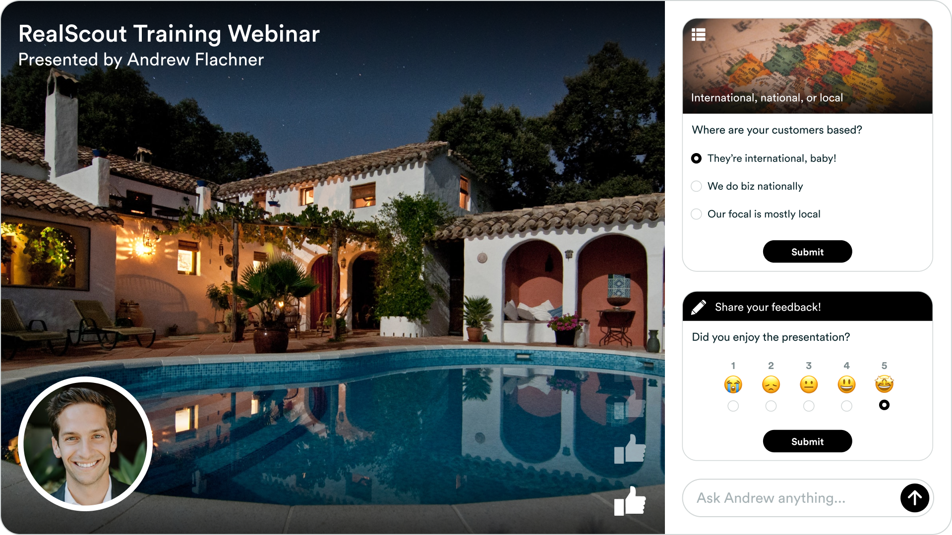 La salle de webinaire d'eWebinar