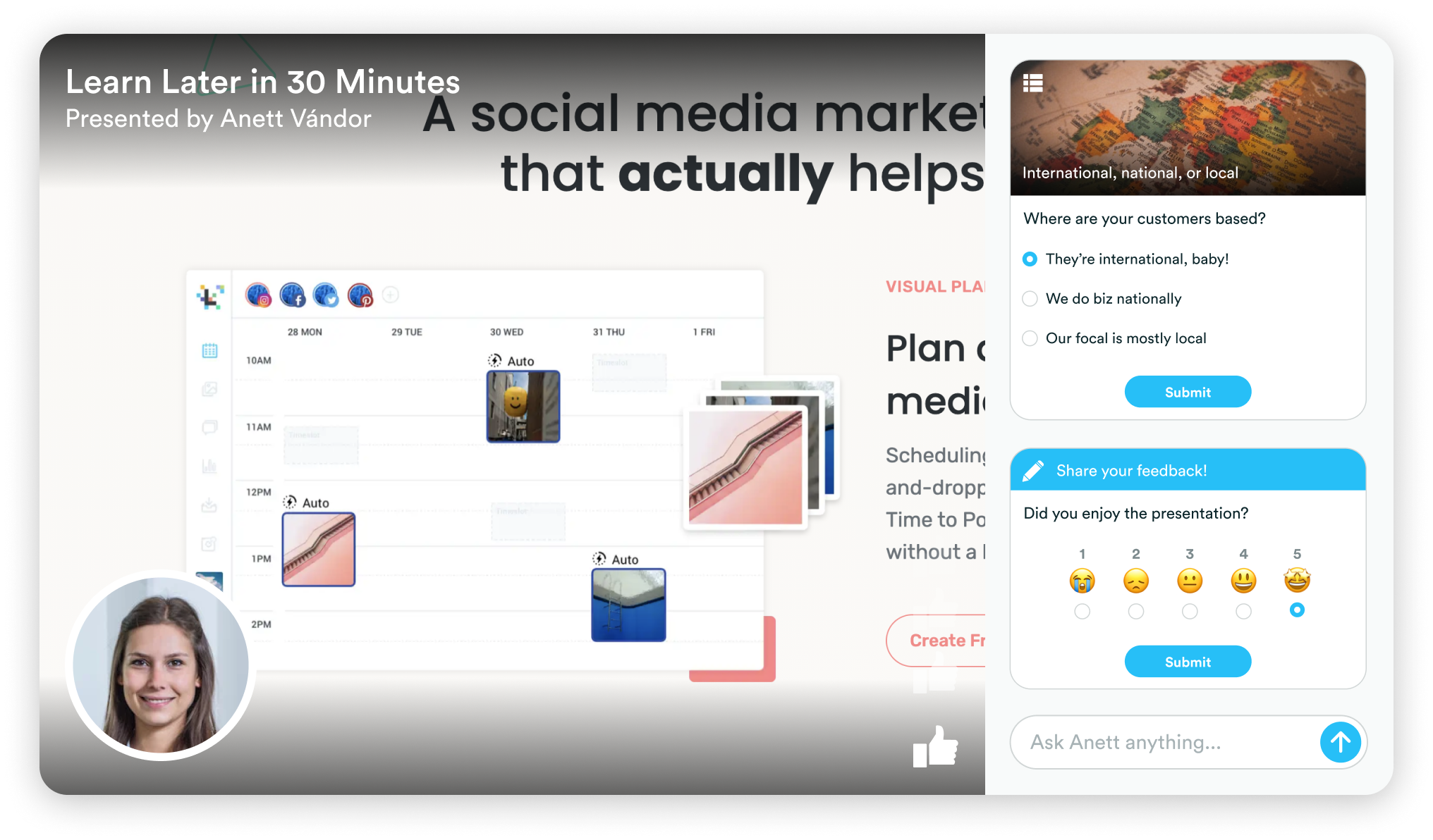 Plus tard Salle de eWebinar