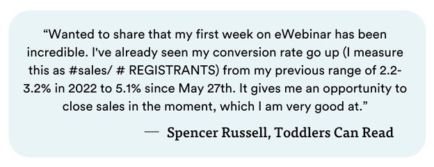 Le eWebinar a été incroyable - Spencer Russell de Toddlers Can Read